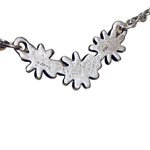 James Avery Margarita Three Flowers Sterling Silver Necklace Retired - Picture 12 of 15